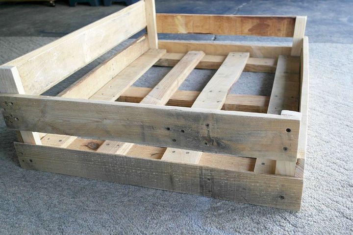 pallet pipe dog bed platform, diy, pallet, pets animals, repurposing upcycling, woodworking projects