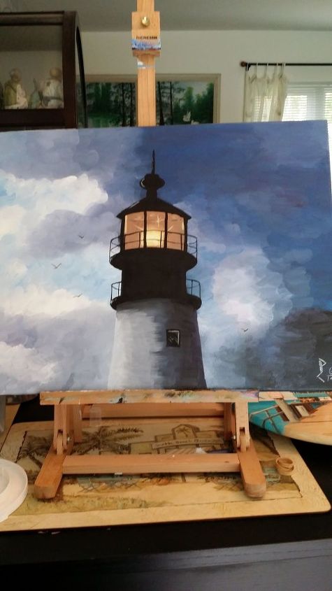 painting wall art lighthouse acrylic, crafts