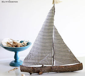 quick and easy diy sailboat decor, crafts, home decor