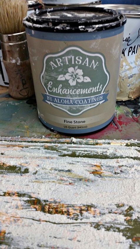textured painting chalk paint by annie sloan and artisan enhancement, chalk paint, painting, Fine Stone