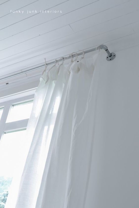 pipes ikea sheets mop head coolest curtains ever with video, how to, window treatments, windows