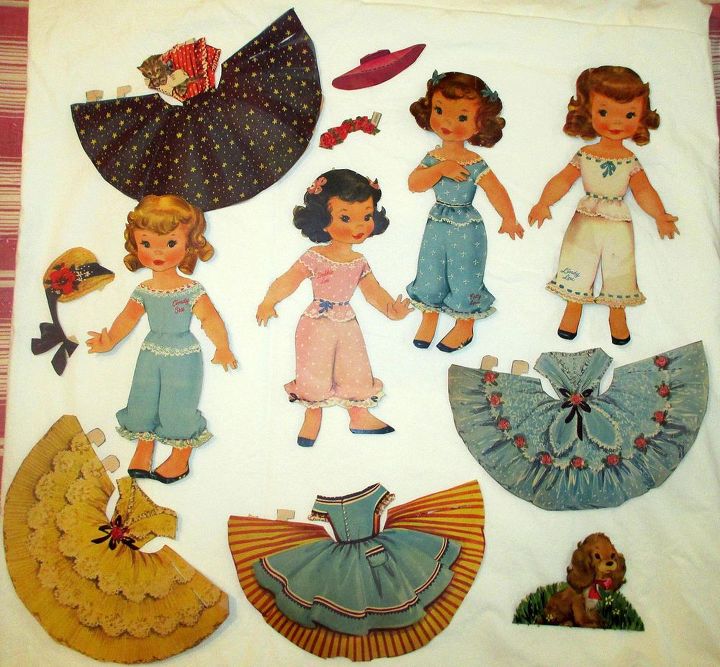 o que fazer com as bonecas de papel dos anos 50