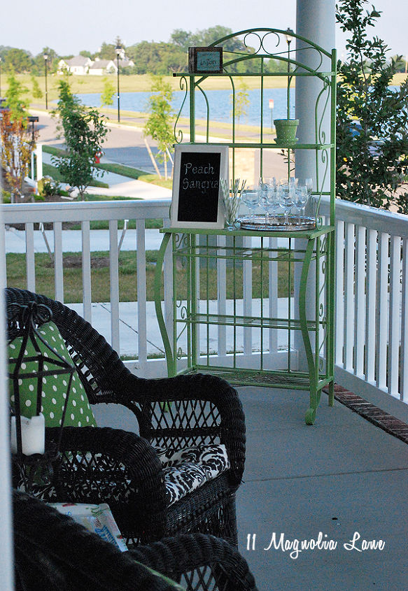 outdoor furniture patio bakers rack repurpose, outdoor living, painted furniture, repurposing upcycling
