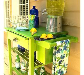 painted furniture bar cart modern masters paint, outdoor furniture, outdoor living, repurposing upcycling