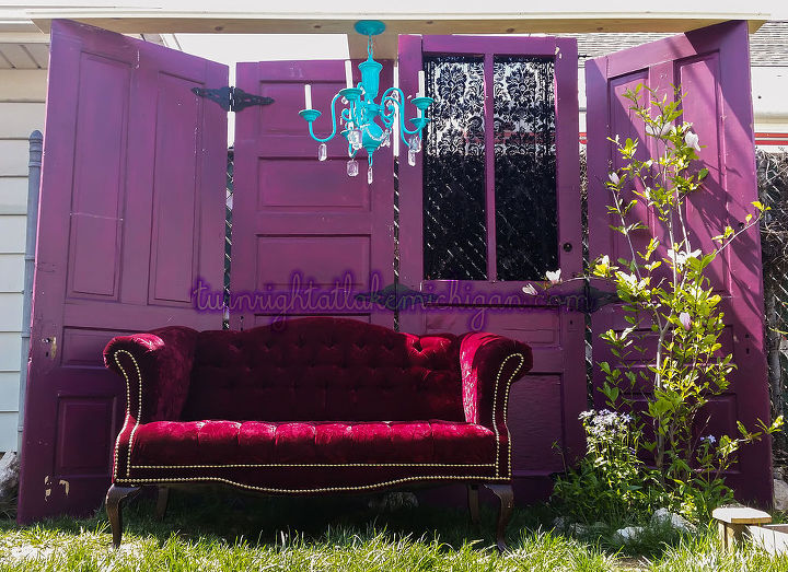 backyard ideas gypsy boho fun, outdoor furniture, outdoor living, painted furniture, repurposing upcycling