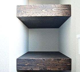 woodworking chunky wood shelves floating, bathroom ideas, diy, shelving ideas, small bathroom ideas, woodworking projects