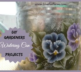 garden ideas watering can art planters, container gardening, flowers, gardening, repurposing upcycling