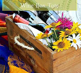 diy wine box tote, repurposing upcycling