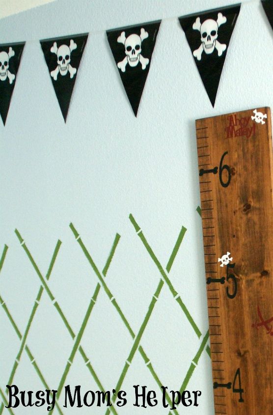 Stenciled Pirate Themed Boy S Room Hometalk