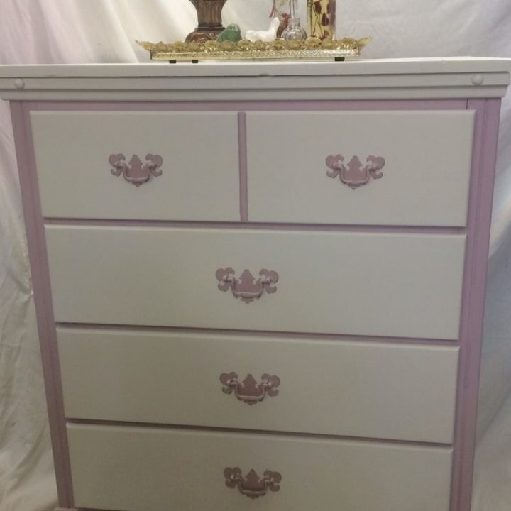 painting furniture antique dresser white pink, painted furniture