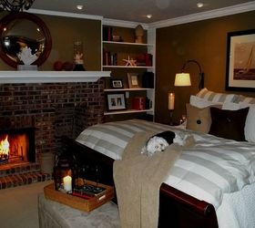 painting fireplace white brick before after, bedroom ideas, concrete masonry, home decor, paint colors, painting, wall decor