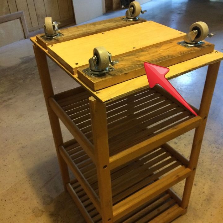 Upcycling Old Shelf To Portable Tool Caddy Hometalk Woodworking Portable Tool Caddy Wheels Diy Organizing Repurposing Upcycling Storage Ideas
