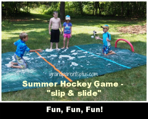 juego de hockey de verano slip and slide versin divertida para nios de todas las