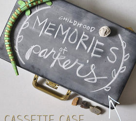 upcycle cassette case memory box project, chalkboard paint, repurposing upcycling