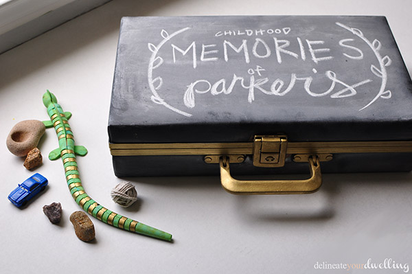 upcycle cassette case memory box project, chalkboard paint, repurposing upcycling