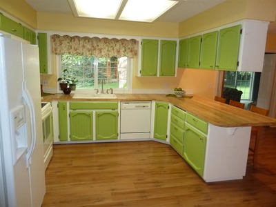 kitchen cabinets paint makeover, kitchen cabinets, kitchen design, painting, Before