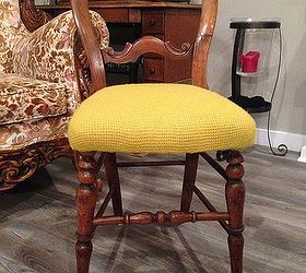 reupholster chair sweater shrunken repurpose, painted furniture, reupholster