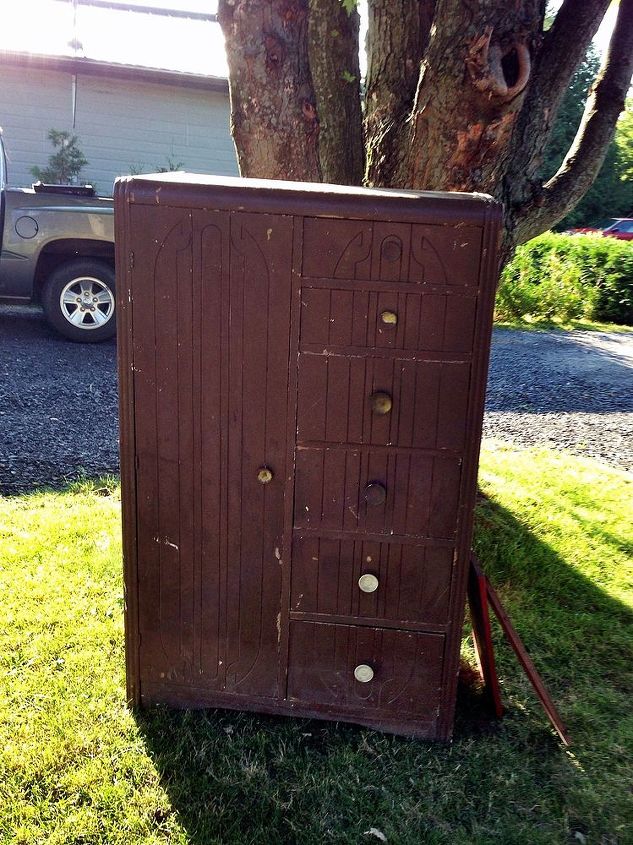 q refinishing antique dresser tips, painted furniture, My first road side rescue