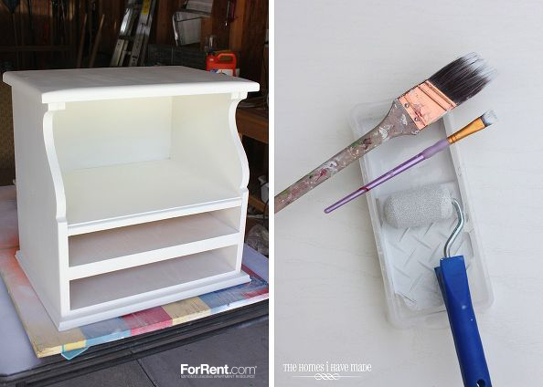 upcycled bedside table, painted furniture