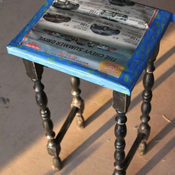 painted furniture side table spray paint stain, painted furniture