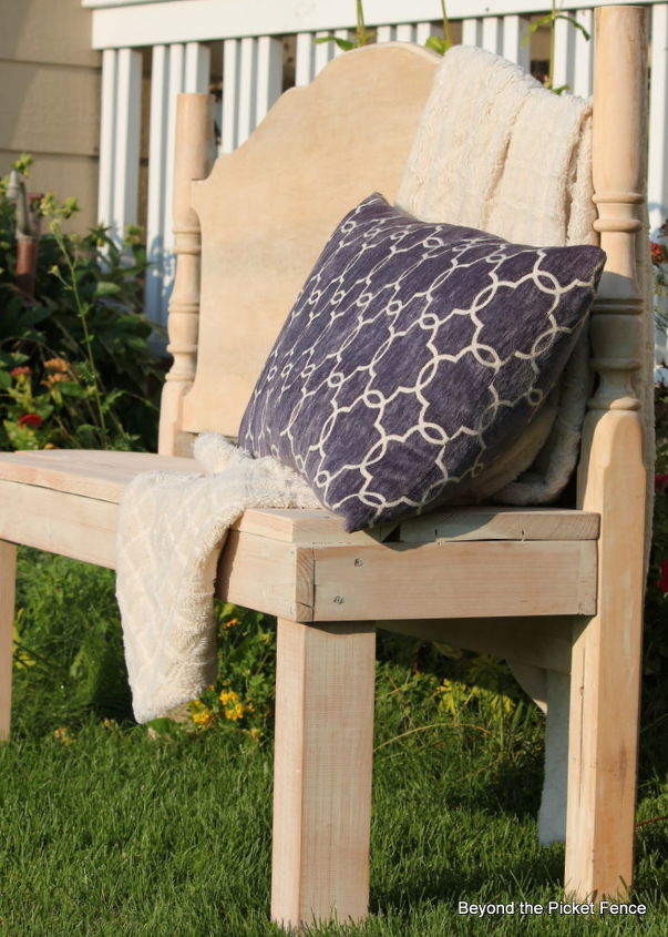 woodworking headboard bench upcycle repurpose, diy, outdoor furniture, repurposing upcycling, woodworking projects
