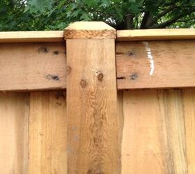 how to correct poorly installed wood fence, Another fence post view