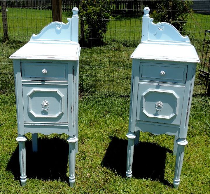 painted furniture upcycled antique vanity nightstands, painted furniture