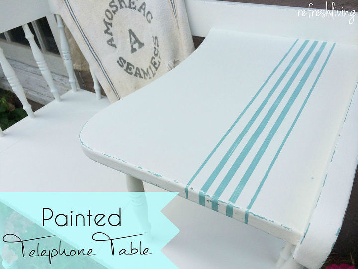 painted furniture telephone chair table, painted furniture