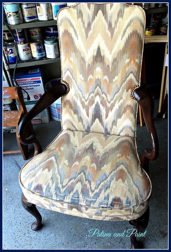 reupholstering chairs vintage makeover, painted furniture, reupholster