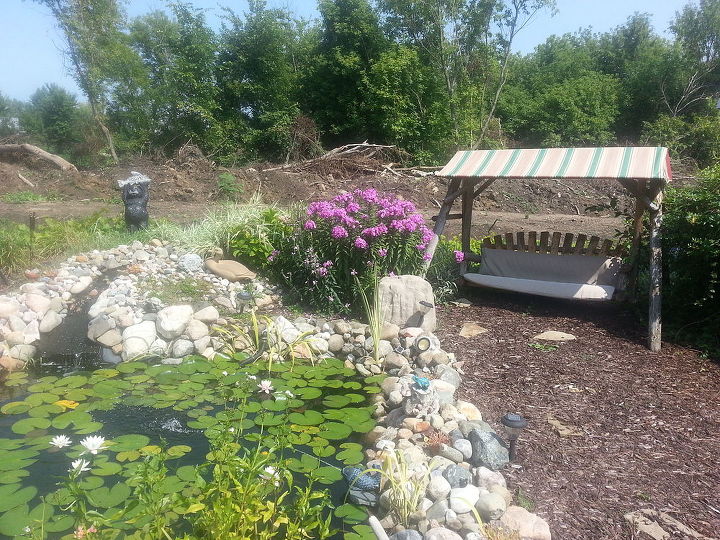 peaceful yard to read or just enjoy the outdoors, landscape, outdoor living, ponds water features
