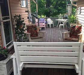 patio front porch rebuild renovation, container gardening, decks, flowers, gardening, porches, Sweet success