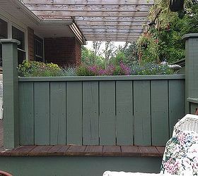 patio front porch rebuild renovation, container gardening, decks, flowers, gardening, porches, A beautiful flower box