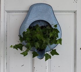 a new spin on a potted plant, container gardening, gardening, repurposing upcycling