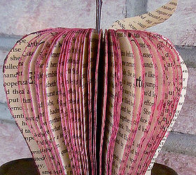 how to make a book page apple, crafts, how to, repurposing upcycling