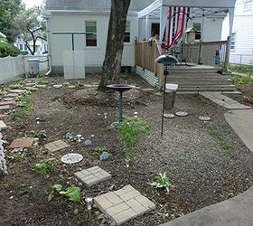 i need help designing a garden, gardening, Need design after tree comes down
