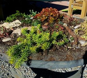 hypertufa planter fire pit tutorial, gardening, repurposing upcycling