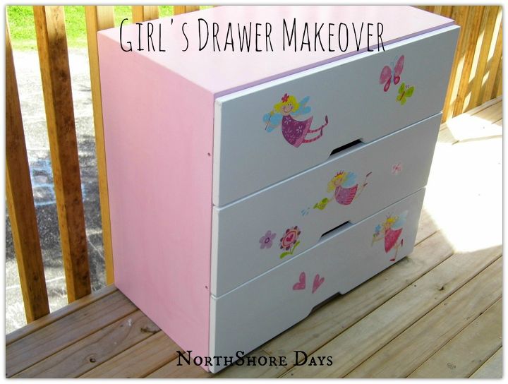 quick girls drawer makeover, painted furniture