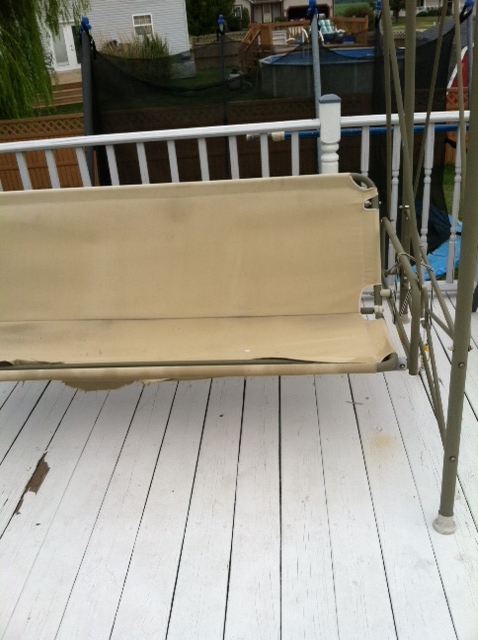 any ideas on how i can fix a patio swing, here is a photo of the swing