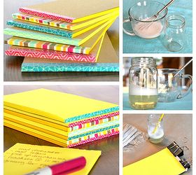diy note pads and pen holder, crafts