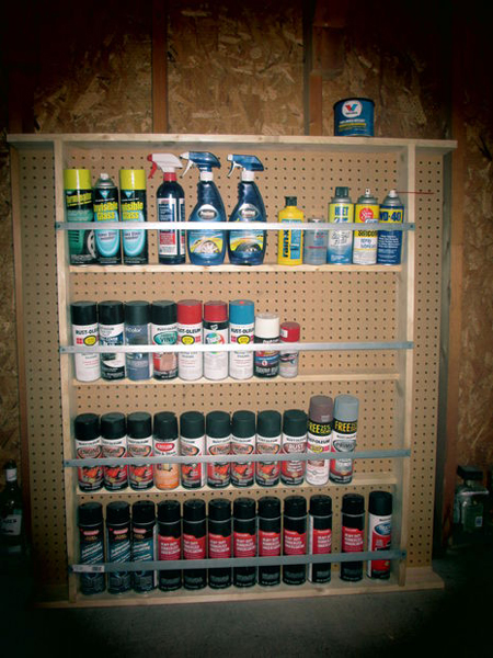 organizing spray paint art supply storage, organizing, storage ideas