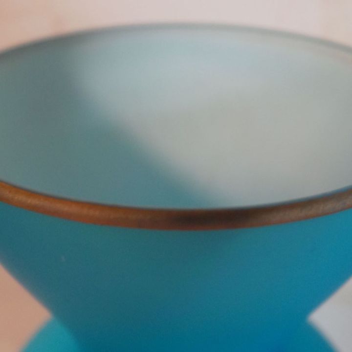 antique vase blue gold information help, repurposing upcycling