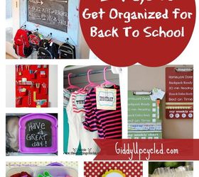 organizing back to school tips, crafts, organizing