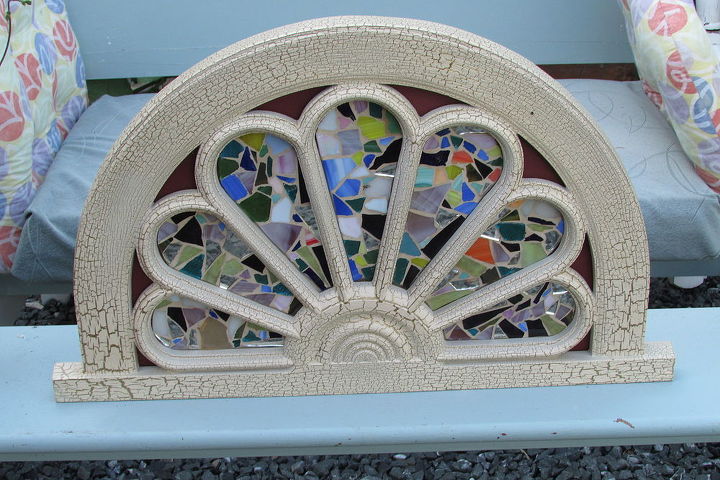 stained glass broken mirror frame repurpose, gardening, pets animals, repurposing upcycling