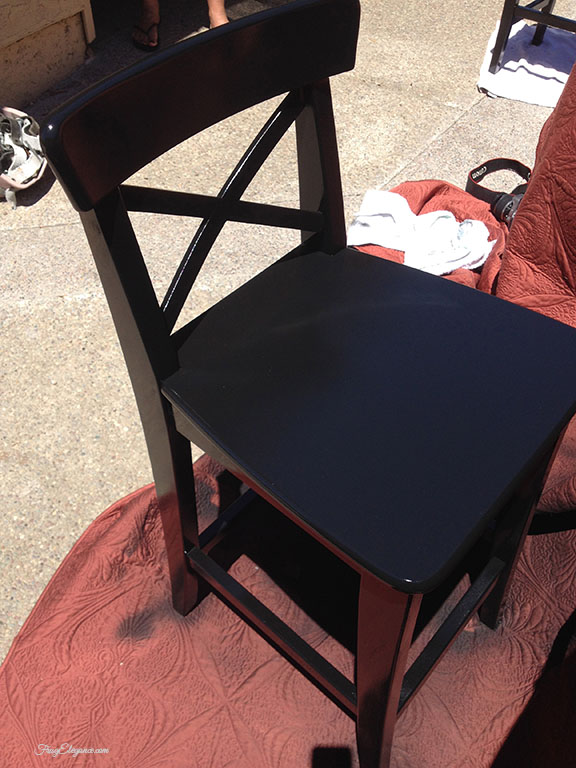 painted furniture spray paint stool black, painted furniture