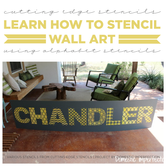 learn how to stencil wall art using alphabet stencils, crafts, how to, painting