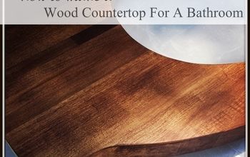Wood Countertop For Our Tiny Bathroom for Less Than $20