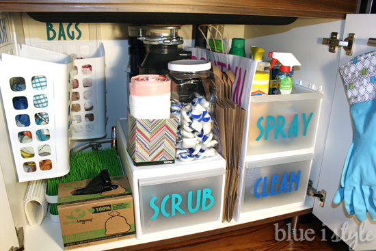 tips for organizing under the kitchen sink, kitchen cabinets, kitchen design, organizing