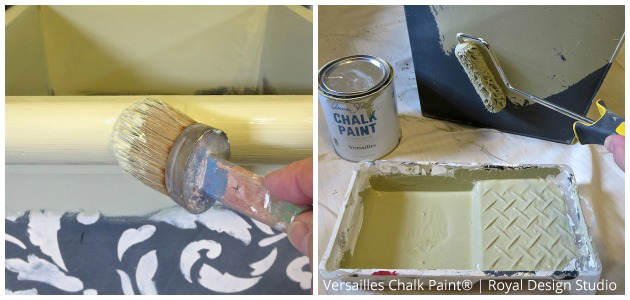 ideia fcil de chalk paint r e stencil para seus vasos de jardim