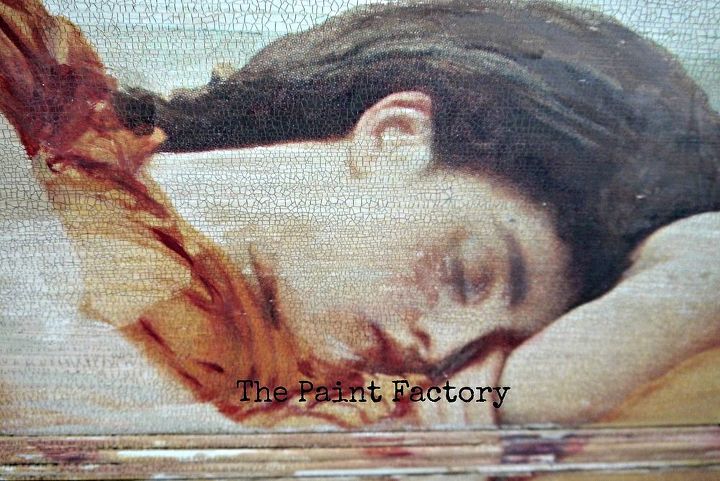 painted furniture dresser flaming june image transfer, chalk paint, foyer, painted furniture, Isn t she beautiful