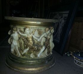 french provincial table base, painted furniture